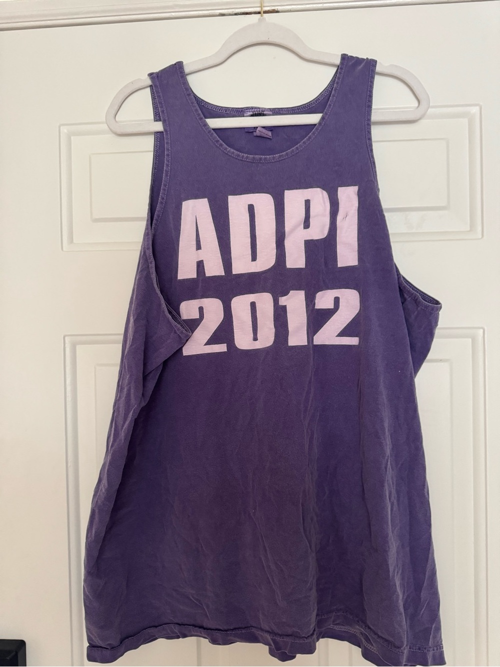 Purple Graphic Tank Top with ADPI 2012 Print